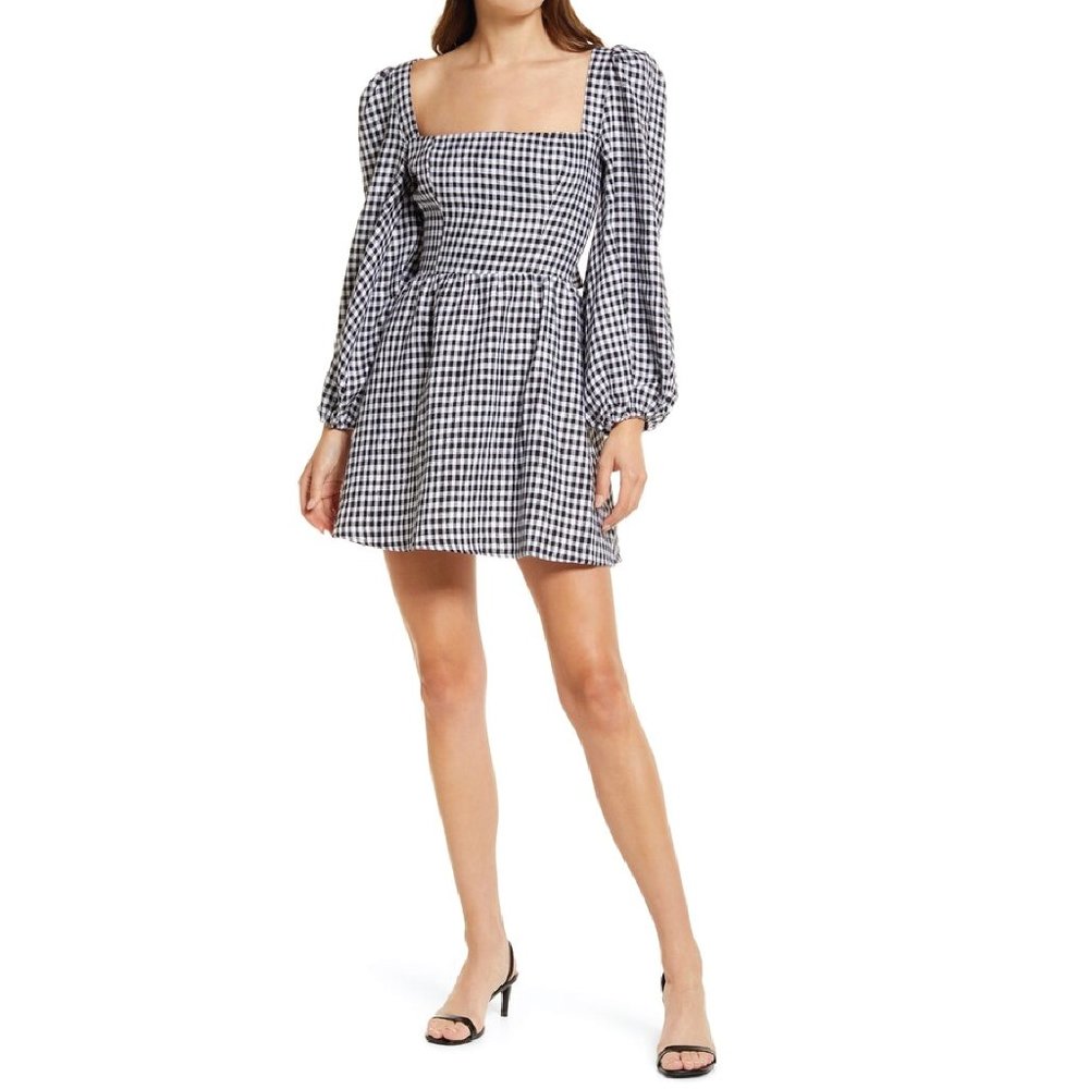 Reformation Brodie Linen Mini Dress
